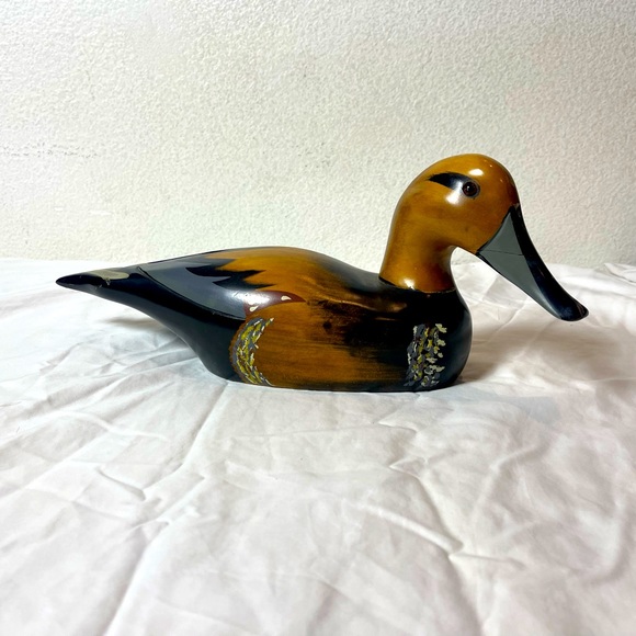 Vintage Hand Carved Wood Decoy Duck - Picture 2 of 5
